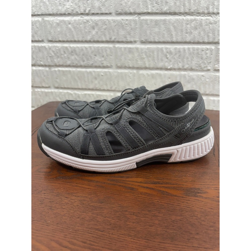 Orthofeet Grey Mesh Bungee Lace Fisherman Sandals Therapeutic Shoes Mens 10.5